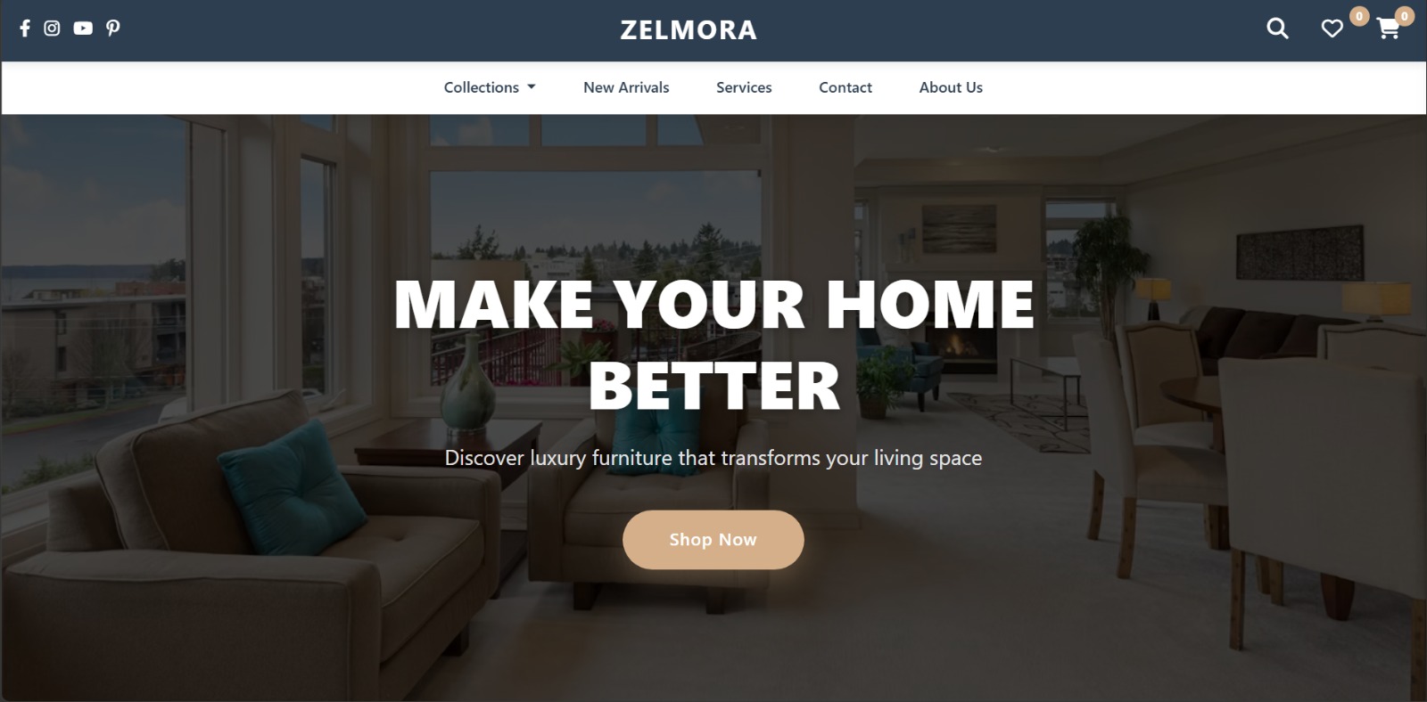 Zelmora — Luxury Furniture Store web store by Zentora